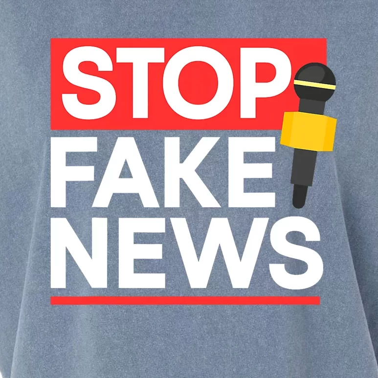 Stop Fake News Journalism Journalist Rights Press Freedom Garment-Dyed Women's Muscle Tee