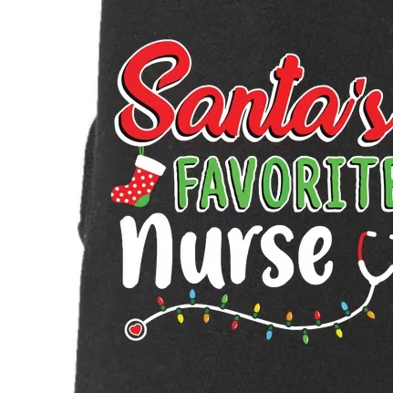 Santas Favorite Nurse Cute Merry Xmas Party Crew Doggie 3-End Fleece Hoodie