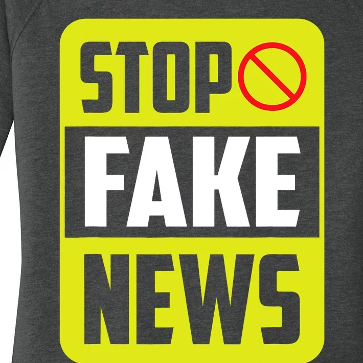 Stop Fake News Press Freedom Rights Journalism Journalist Women's Perfect Tri Tunic Long Sleeve Shirt