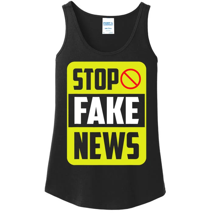 Stop Fake News Press Freedom Rights Journalism Journalist Ladies Essential Tank