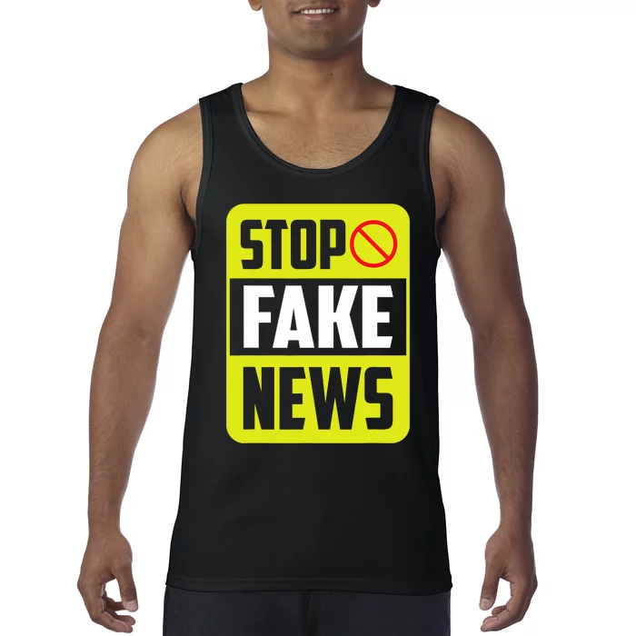 Stop Fake News Press Freedom Rights Journalism Journalist Tank Top