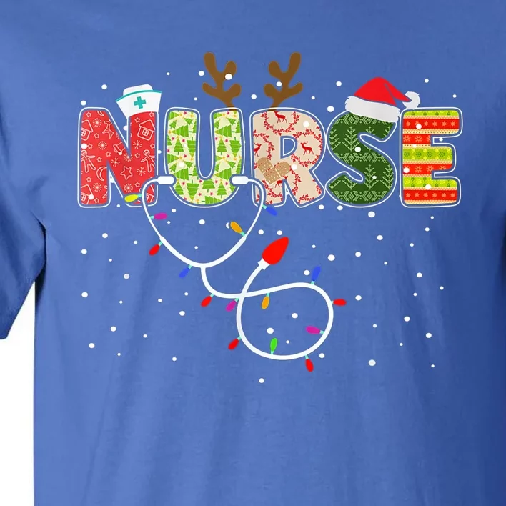 Santas Favorite Nurse Christmas Nurse Xmas Nurse Elf Crew Gift Tall T-Shirt