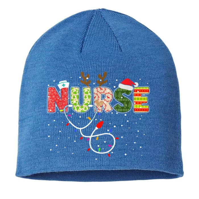 Santas Favorite Nurse Christmas Nurse Xmas Nurse Elf Crew Gift 8 1/2in Sustainable Knit Beanie