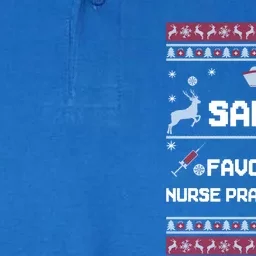 Santa Favorite Nurse Practitioner Np Ugly Christmas Sweater Gift Softstyle Adult Sport Polo