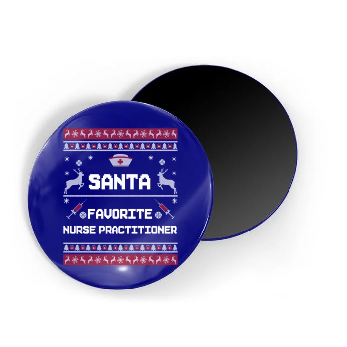 Santa Favorite Nurse Practitioner Np Ugly Christmas Sweater Gift Magnet