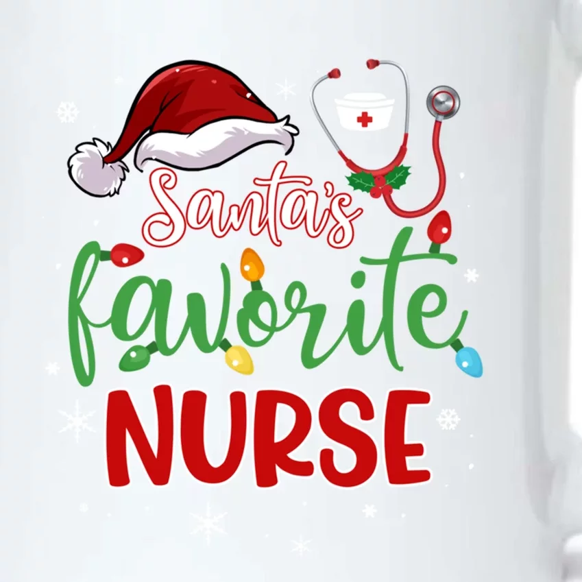 SantaS Favorite Nurse Christmas Xmas Nursing Stethoscope Gift Black Color Changing Mug