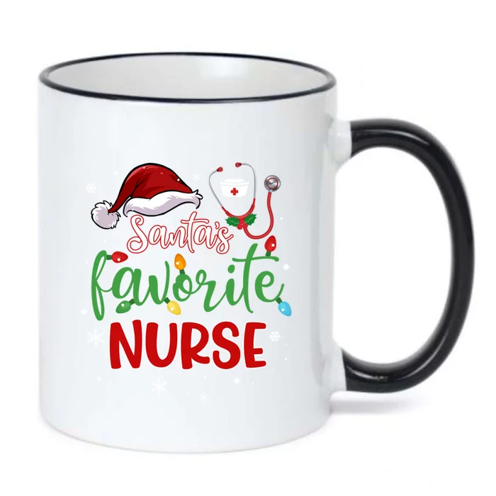 SantaS Favorite Nurse Christmas Xmas Nursing Stethoscope Gift Black Color Changing Mug