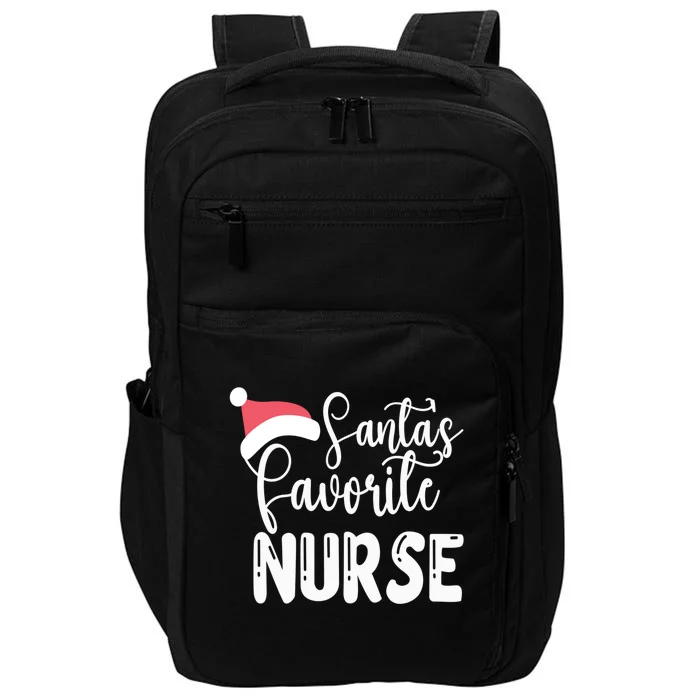 SantaS Favorite Nurse Funny Christmas Party Nurse Nursing Gift Impact Tech Backpack