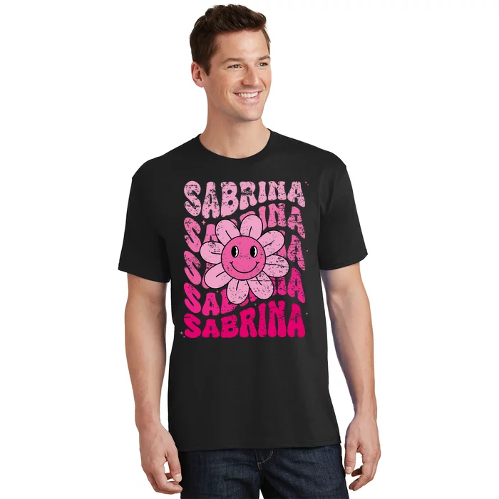 Sabrina First Name I Love Sabrina Groovy 80S Vintage T-Shirt