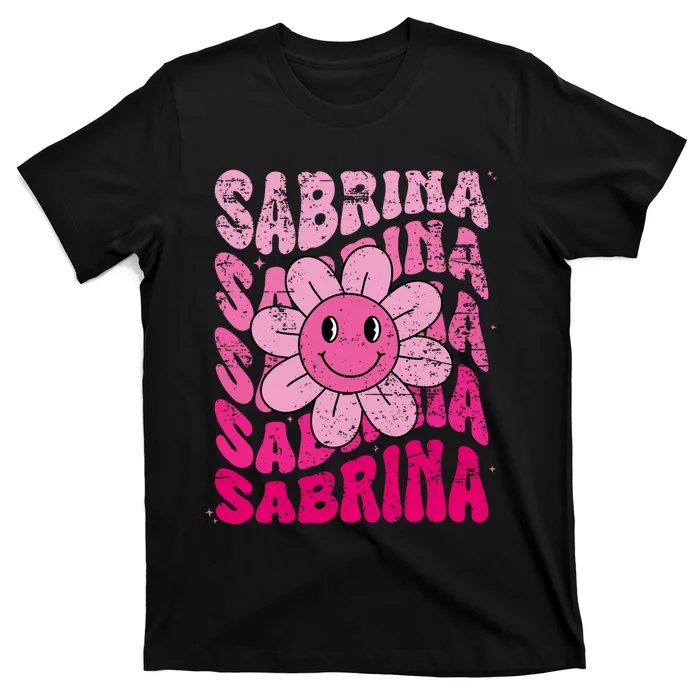 Sabrina First Name I Love Sabrina Groovy 80S Vintage T-Shirt