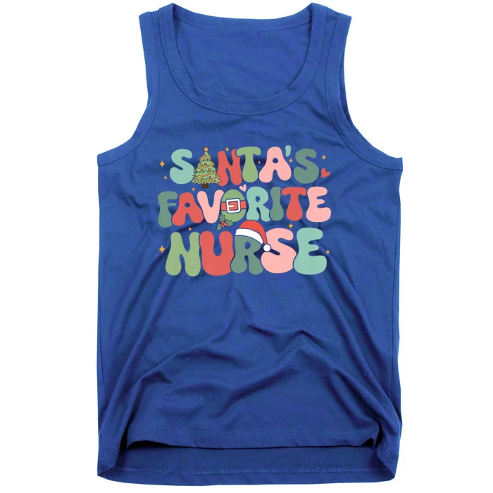 SantaS Favorite Nurse Groovy Nurse Christmas Xmas Holiday Gift Tank Top