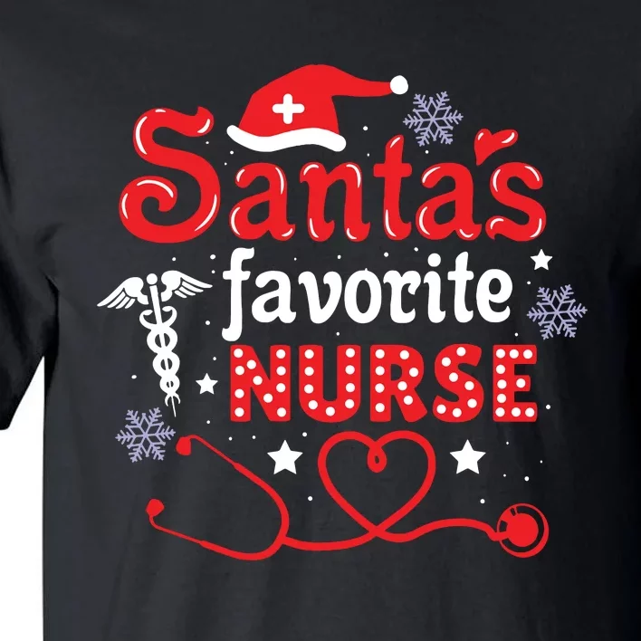 SantaS Favorite Nurse Christmas Short Sleeve Tall T-Shirt