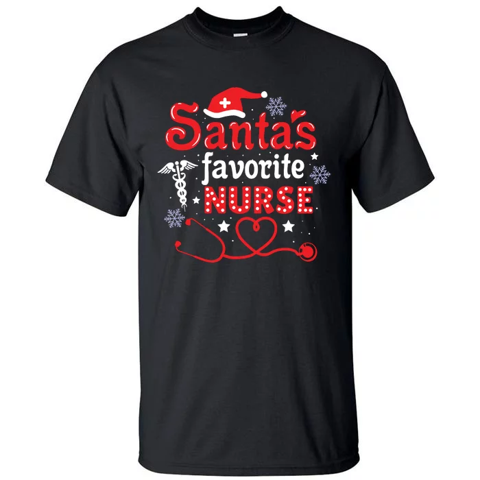 SantaS Favorite Nurse Christmas Short Sleeve Tall T-Shirt