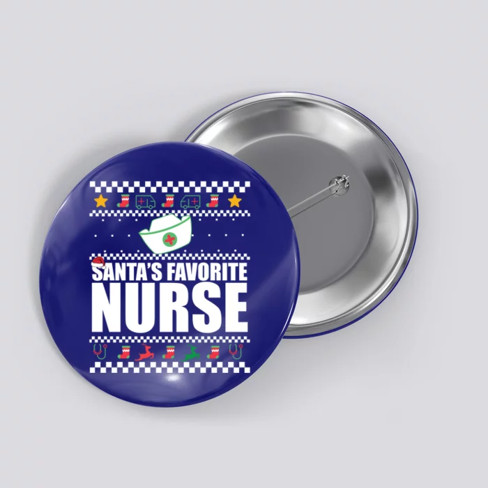 SantaS Favorite Nurse Fun Christmas Meme Gift Great Gift Button