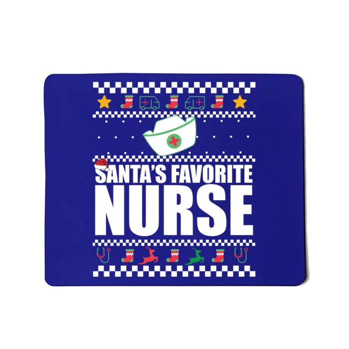 SantaS Favorite Nurse Fun Christmas Meme Gift Great Gift Mousepad