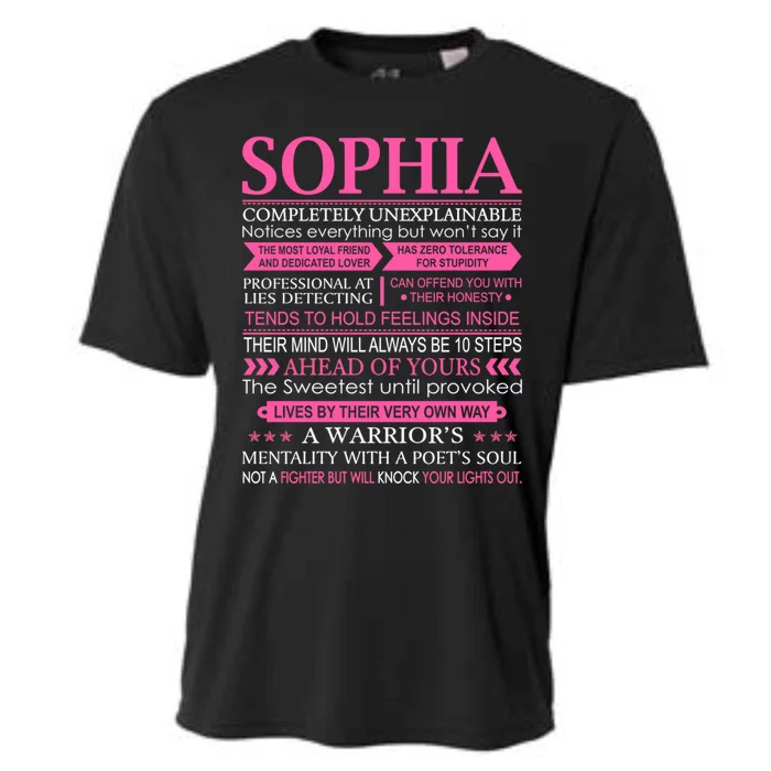 Sophia First Name Cool Gift Funny Sophia Meaningful Gift Cooling Performance Crew T-Shirt