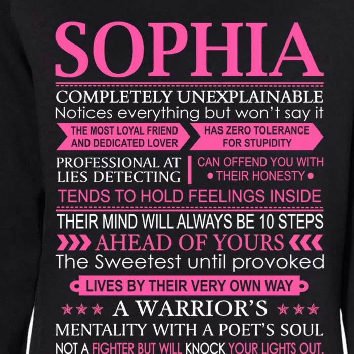 Sophia First Name Cool Gift Funny Sophia Meaningful Gift Womens California Wash Sweatshirt