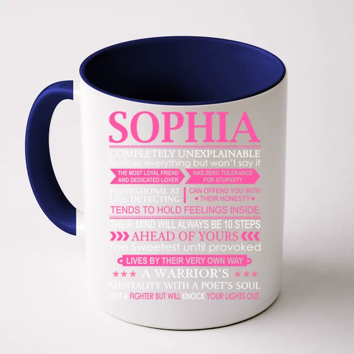 Sophia First Name Cool Gift Funny Sophia Meaningful Gift Front & Back Coffee Mug