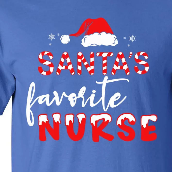 SantaS Favorite Nurse Groovy Christmas Funny Funny Gift Tall T-Shirt