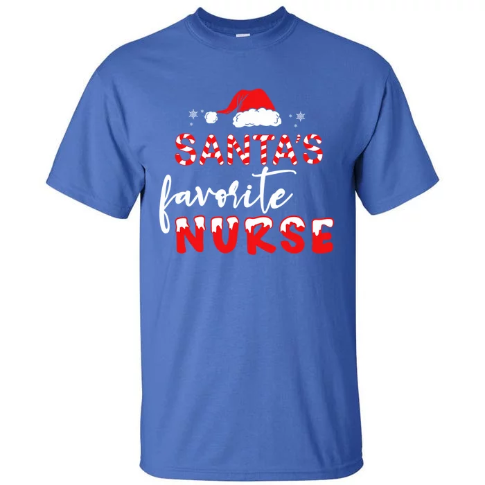 SantaS Favorite Nurse Groovy Christmas Funny Funny Gift Tall T-Shirt