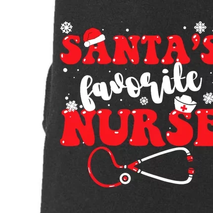 SantaS Favorite Nurse Christmas Doggie 3-End Fleece Hoodie