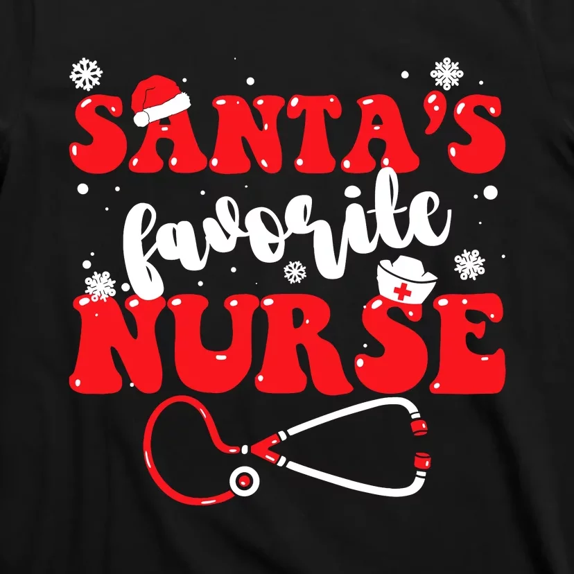 SantaS Favorite Nurse Christmas T-Shirt