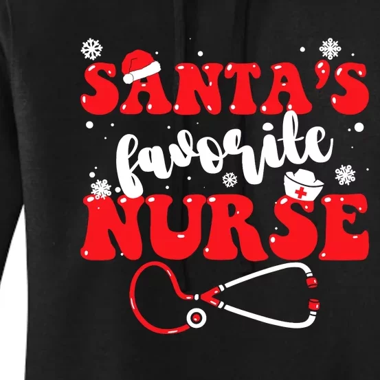 SantaS Favorite Nurse Christmas Women's Pullover Hoodie