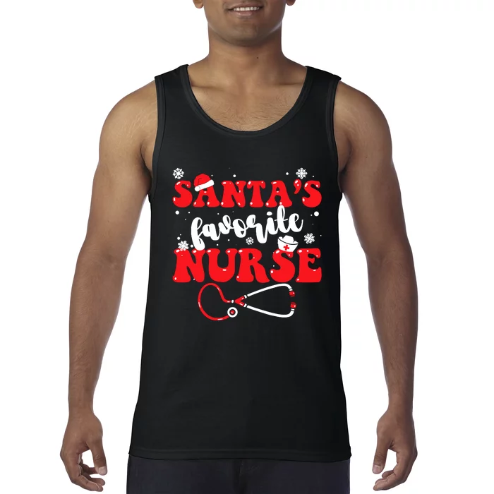 SantaS Favorite Nurse Christmas Tank Top