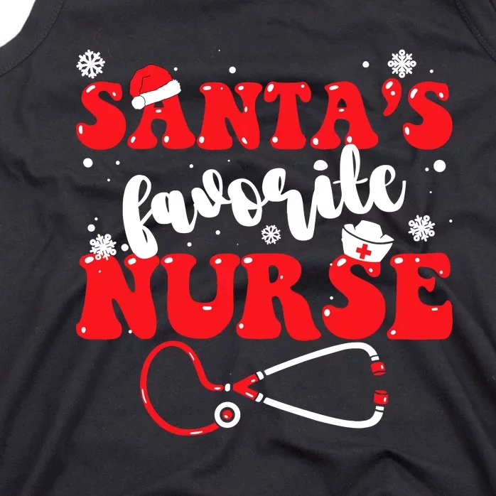 SantaS Favorite Nurse Christmas Tank Top