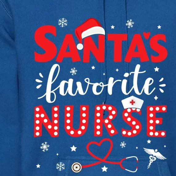 Santa Favorite Nurse For Christmas In Hospital Gift Premium Hoodie