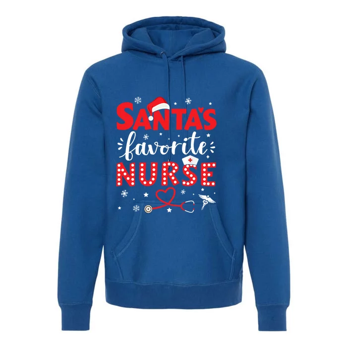 Santa Favorite Nurse For Christmas In Hospital Gift Premium Hoodie