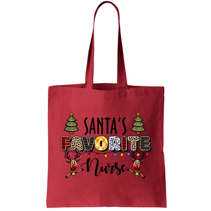 Santa Favorite Nurse Holiday Christmas Merry Xmas Tote Bag