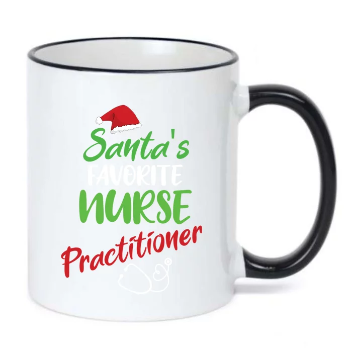 SantaS Favorite Nurse Practitioner Christmas Nursing Meaningful Gift Black Color Changing Mug