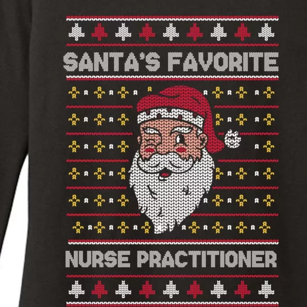 SantaS Favorite Nurse Practitioner Funny Christmas Holiday Gift Womens CVC Long Sleeve Shirt