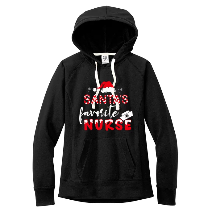 SantaS Favorite Nurse Great Gift Women's Fleece Hoodie