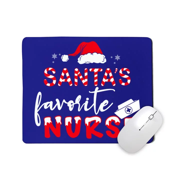 SantaS Favorite Nurse Great Gift Mousepad