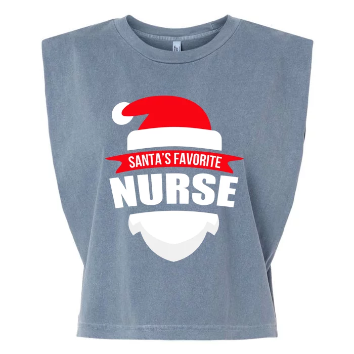 SantaS Favorite Nurse Gift Fun Christmas Wear Garment-Dyed Women's Muscle Tee