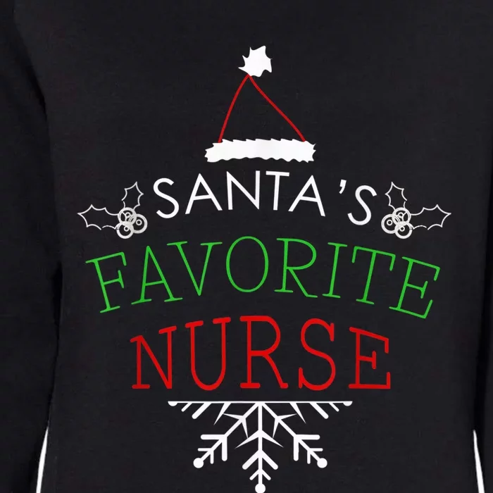 Santa's Favorite Nurse Holiday Christmas Nursing Womens California Wash Sweatshirt