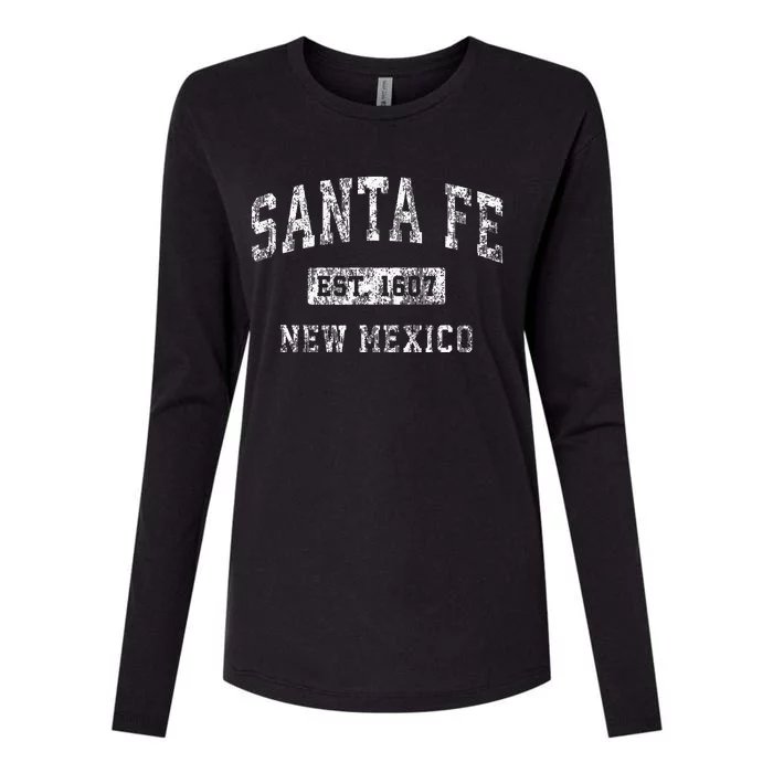 Santa Fe New Mexico Nm Vintage Established Sports Womens Cotton Relaxed Long Sleeve T-Shirt