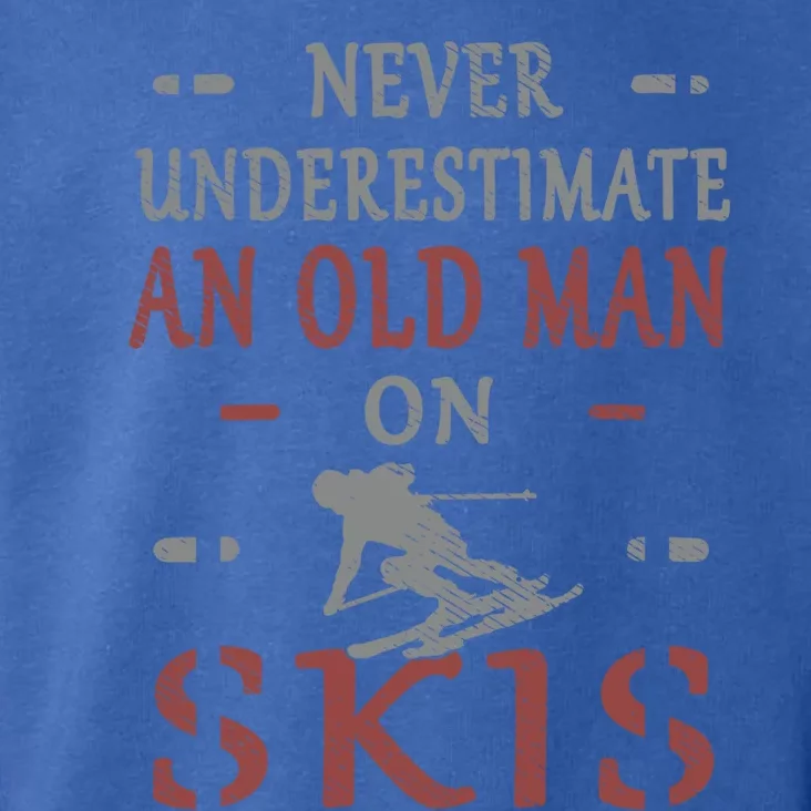 Skier Funny Never Underestimate An Old On Skis Great Gift Toddler Hoodie