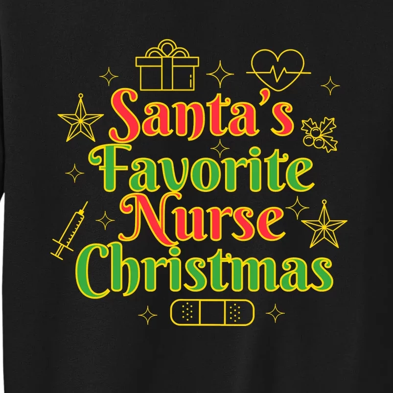 Santa's Favorite Nurse Cute Funny Christmas RN Sweatshirt