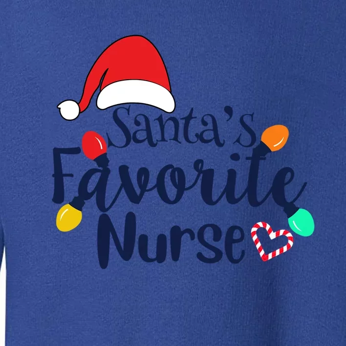 Santas Favorite Nurse Christmas 2020 Gift Cute Gift Toddler Sweatshirt