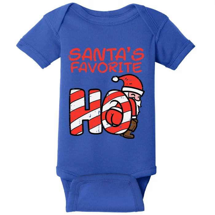 Santa's Favorite Naughty Christmas Sweater Baby Bodysuit