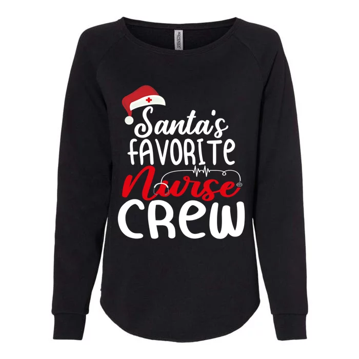 Santas Favorite Nurse Crew Gift Womens California Wash Sweatshirt