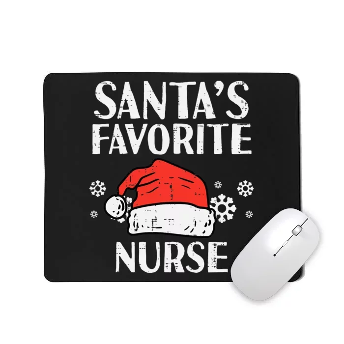 Santas Favorite Nurse Christmas Mousepad