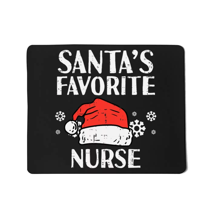 Santas Favorite Nurse Christmas Mousepad