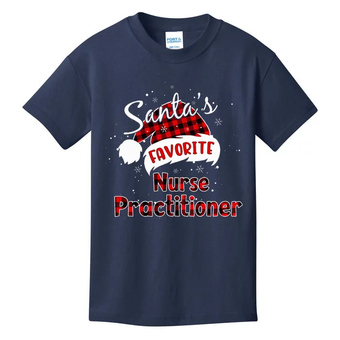 SantaS Favorite Nurse Practitioner Christmas Pajama Kids T-Shirt