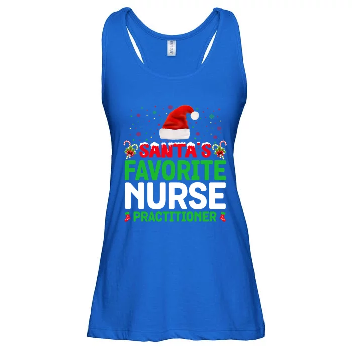 Santas Favorite Nurse Practitioner Christmas Matching Gift Ladies Essential Flowy Tank