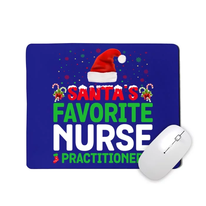 Santas Favorite Nurse Practitioner Christmas Matching Gift Mousepad