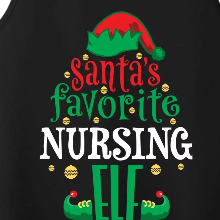 Santas Favorite Nursing Elf Christmas Family Matching Cute Gift Performance Tank